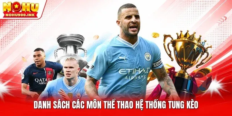 Danh sách các môn thể thao hệ thống tung kèo