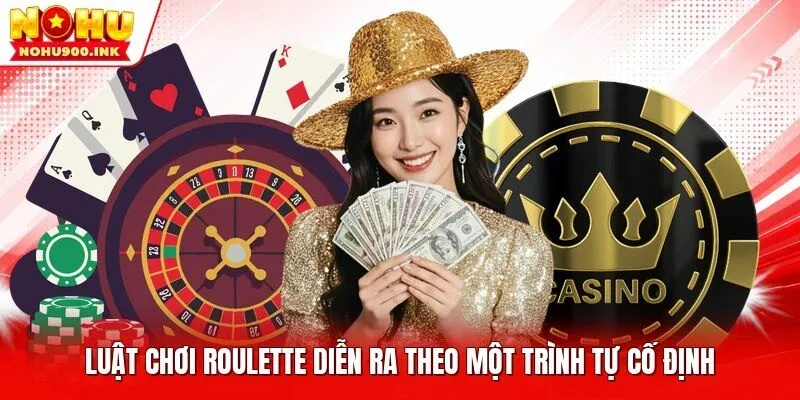 Luật chơi Roulette diễn ra theo một trình tự cố định