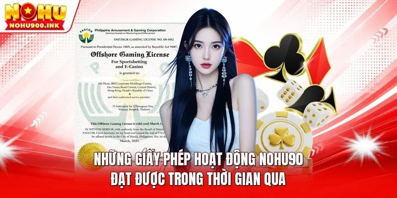Những giấy phép hoạt động NOHU90 đạt được trong thời gian qua